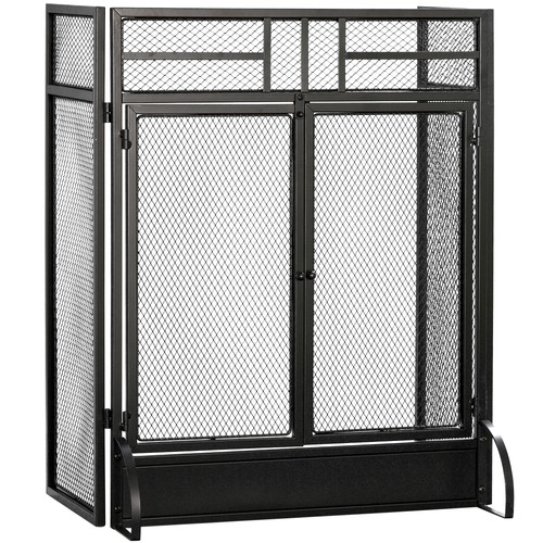 Three panel folding fireplace - three-panel,