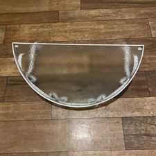 Vintage Mid Century Ornate Wrought Iron & Glass Shelf Wall Mounted Semi Circle