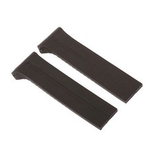 28mm Band Fits For Porsche Design Worldtimer P6750 Black Rubber Watch Strap