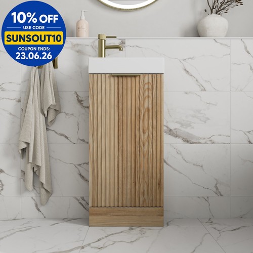 Fluted 400mm bathroom - fluted, vanity
