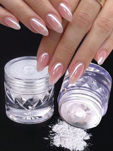 White pearl chrome - white, powder