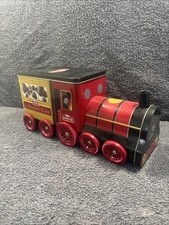 Collectable Biscuit Tin - Lambertz  Lebkuchen - Train Large Moving Wheels 13"