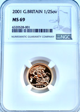 2001 Gold Half Sovereign NGC