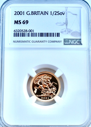 2001 gold half sovereign ngc - gold,