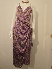 Zara Purple Maxi Paisley Satin