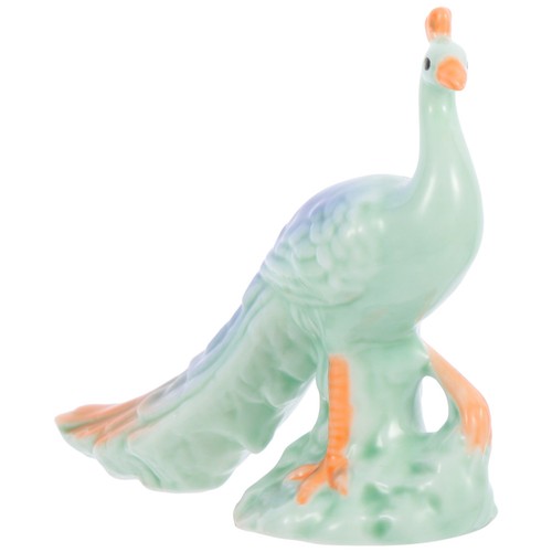Ceramic peacock figurine - ceramic,
