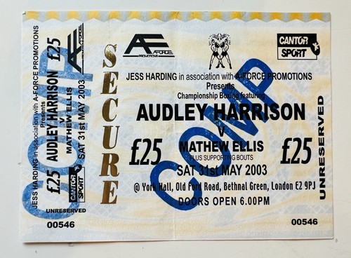 Boxing memorabilia ticket from - boxing,