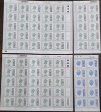 60 Queen Elizabeth 2p self adhesive stamps plus 10 King Charles 1p stamps new
