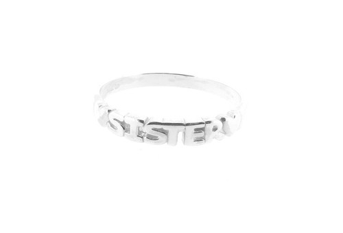 Sister band ring with - band,