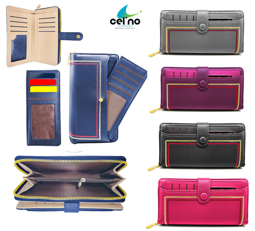 Ladies leather wallet large - pu,