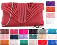 Women's Satin Pleated Clutch