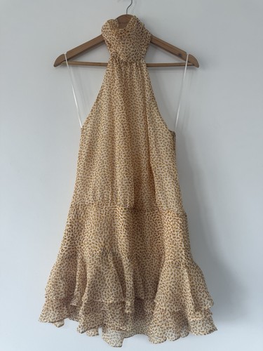 Zara yellow sun flower halter - yellow,