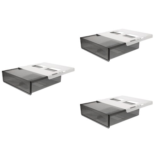 3pcs black plastic - black, desk