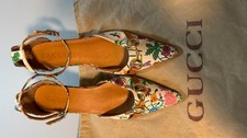 Gucci horsebit fabric shoes