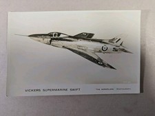 Valentines Real Photograph Postcard Of A Vickers Supermarine Swift Aircraft