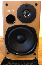 Sony SS-CP555S Beech Speakers Pair for CMT-CP555 Hi-Fi System Working Free P&P!