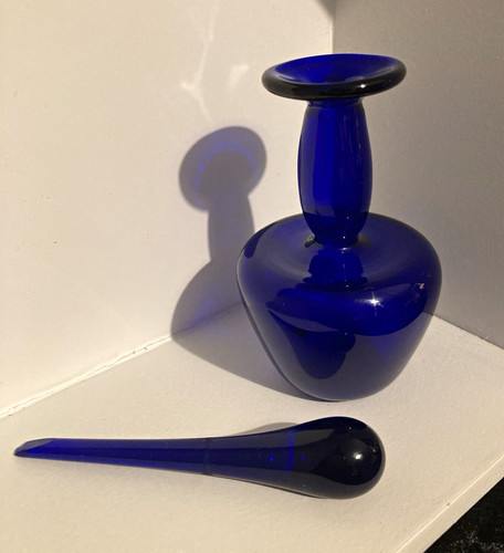 Bristol blue glass perfume - blue,