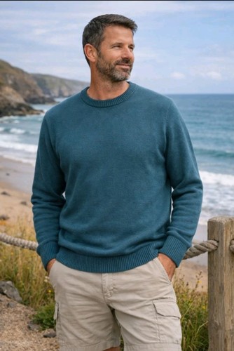 Saltrock mens teal green crew - mens,