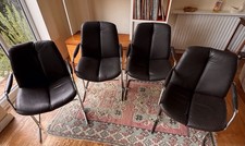   Leather And Chrome Dining Chairs