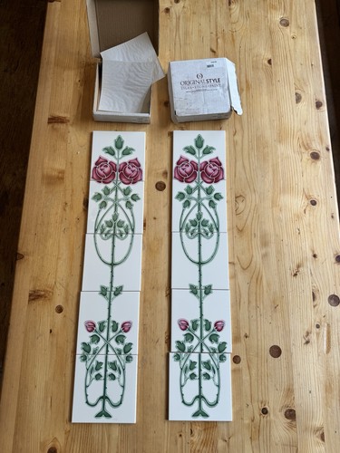 Victorian fireplace tiles - fireplace,