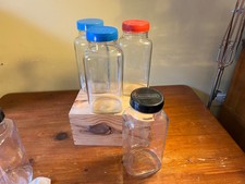 4 Vintage Glass Sweet Shop