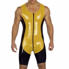 100% Latex Swimsuit Yellow