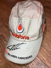 Vodafone McLaren Mercedes Cap Signed by Lewis Hamilton and Fernando Alonso