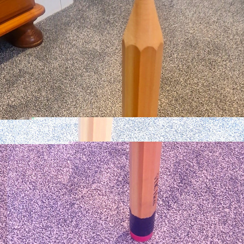 Large wooden decorative pencil - wooden,
