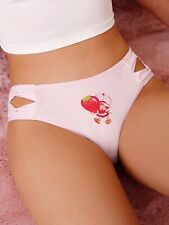 Womens Retro Kink Soft Velvety Strawberry Shortcake CD TV Brief Panties M 10