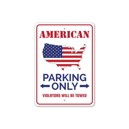American parking metal - american,