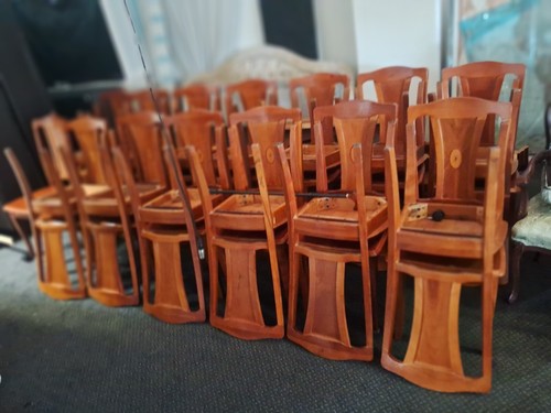 Wooden dinning table set with