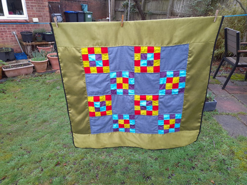 Patchwork lap quilt bright - lap, quilt,