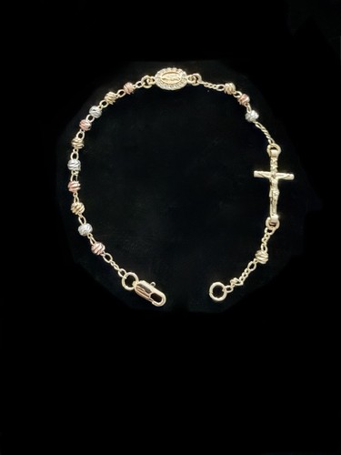 Rosary bracelet tri - bracelet, 14k