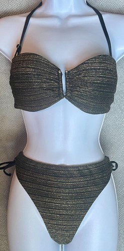 Black gold metallic lurex - f&f,