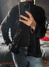 Black Beaded Jacket Vintage Excellent Condition Statement Party Evening