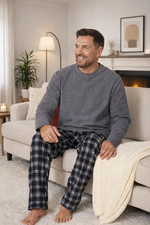 Mens Thick FLANNEL Set Pyjamas