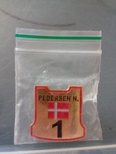 Nicki Pedersen Speedway GP Race Bib Gold Speedway Badge