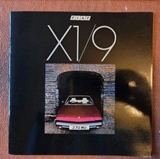 Fiat X1/9 UK Sales Brochure