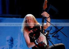 Janick Ger Musician Iron Maiden Signed 7 x 5 Photograph *With COA*