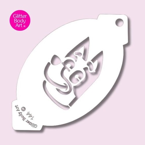 Bluey face painting stencil - bluey,