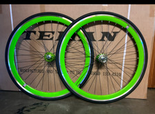 NEW NOLOGO GREEN  700C Single Speed wheelsets Fixed Fixie 700c flip-flop hub