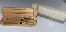 WOODEN PEN SET WITH WOODEN Ntl Brand CASE & WOODEN BALLPOINT PEN & Fountain Pen