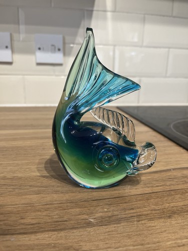 Vintage glass fish - glass,