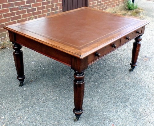 Victorian oak partners desk