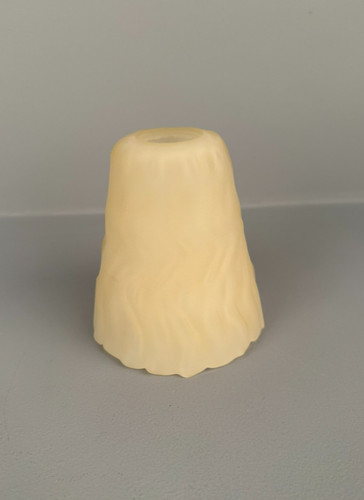 Cream bell glass lampshade - cream,