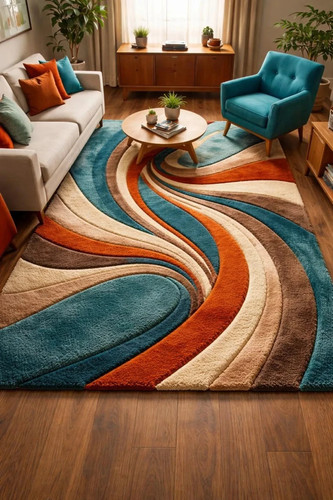 Hand tufted abstract - tufted,