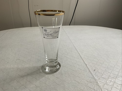 Tuborg lager beer flute glass - lager,