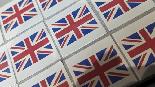 Union jack bunting plates - bunting,