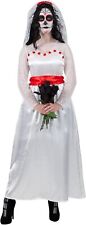 Ladies MEXICAN BRIDE OF THE DEAD Skull Sugar Fancy Dress Costume 18-20 Large.