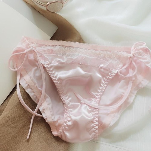 Womens satin panties frilly - satin,